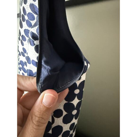 Rickie Freeman for Teri Jon Floral Navy Dress Size 12 - Picture 7 of 8